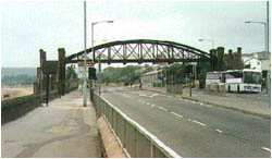 The pedestrian footbridge at St. Helen's