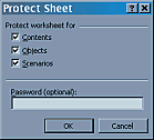 Protect Worksheet