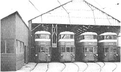 Tramcars at the Depot